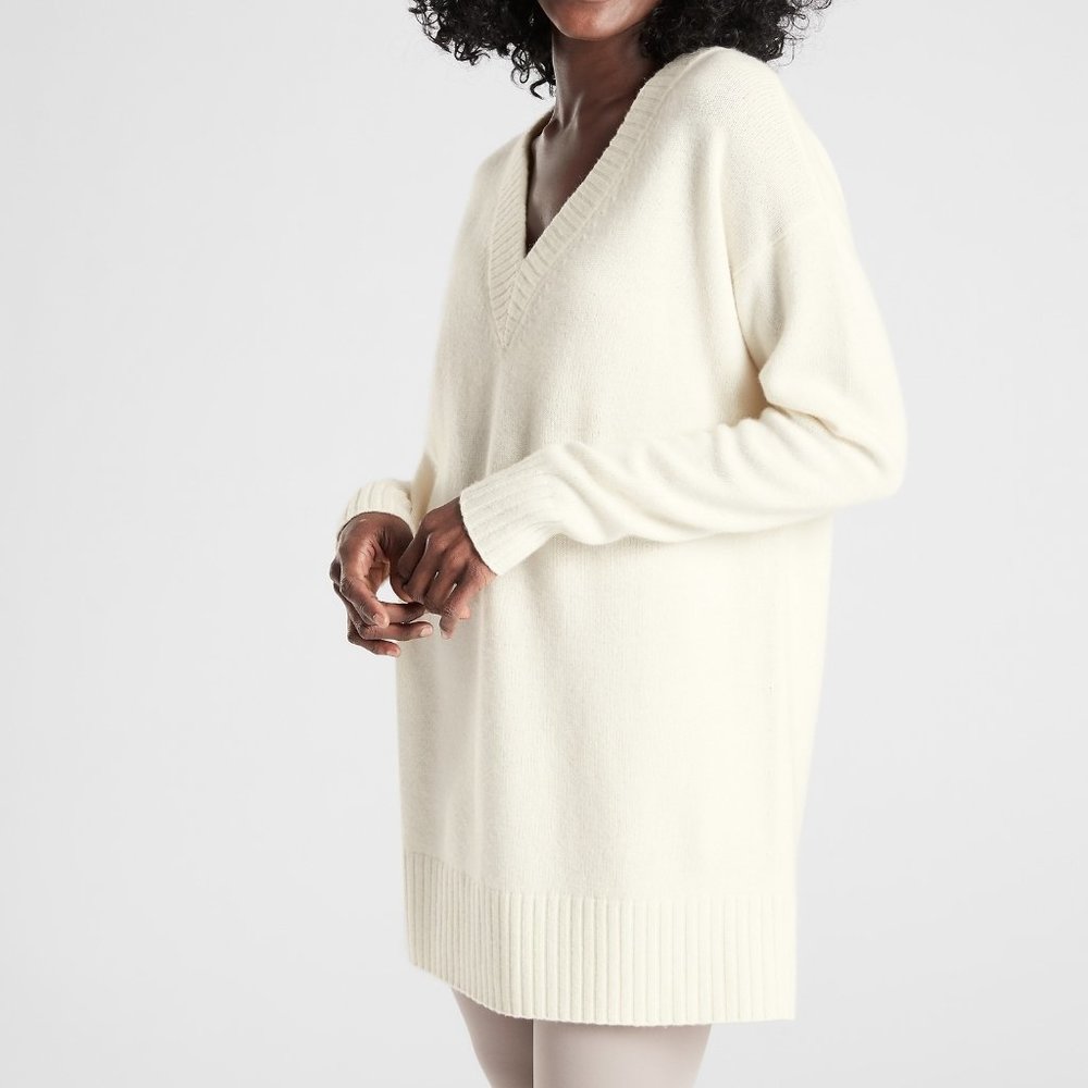 NWOT Vital V V-Neck Wool/Cashmere Tunic XS - Picture 1 of 15